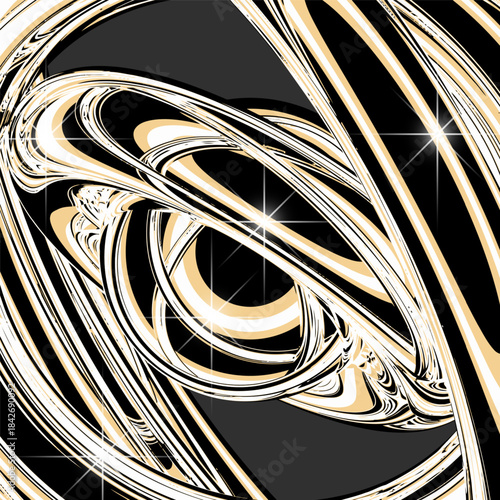 Isolated 3D element in retro-futuristic Y2K style, chrome-like, glossy gold.