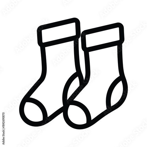 Simple black socks illustration
