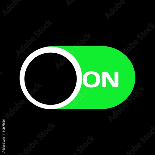 On button with black background