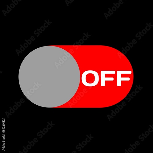 Off button with black background