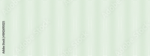Cheque watermark pattern. Seamless wavy green line pattern. Classic security design with wavy lines