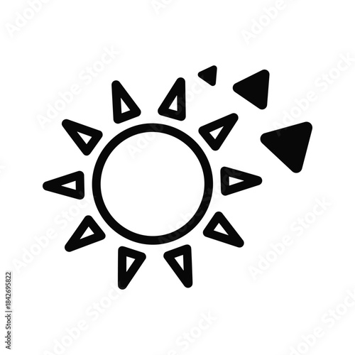 Camera aperture icon design element