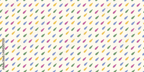 Seamless pattern with colorful drops on a light background