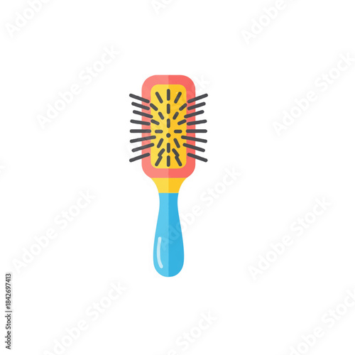 Colorful paddle hairbrush for daily styling