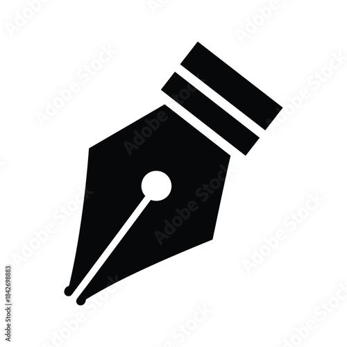 Fountain pen nib icon illustration