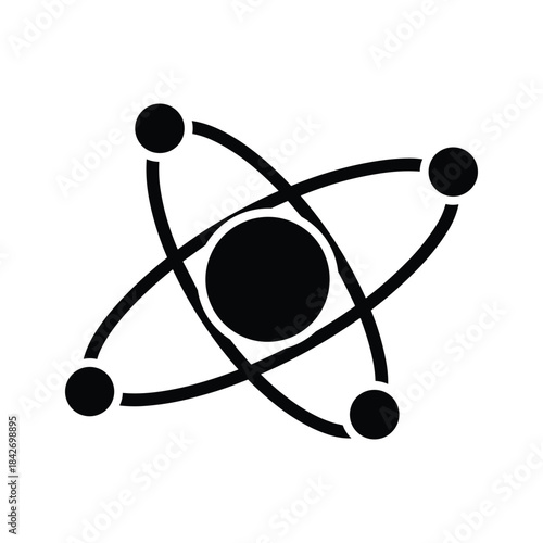 Simple atom model illustration