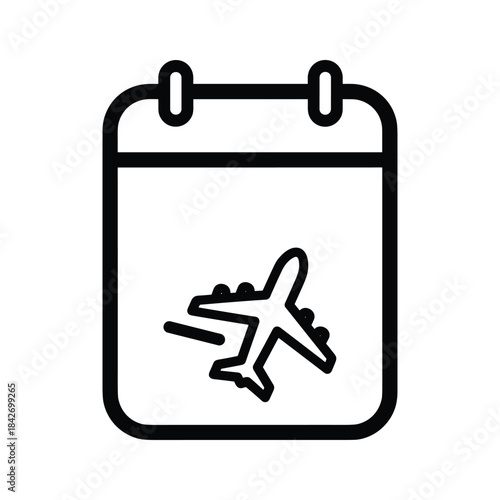 Flight schedule calendar icon