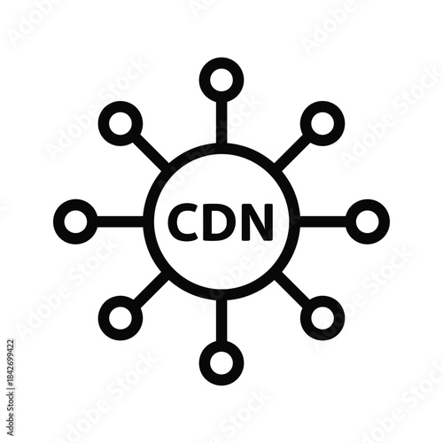 Content delivery network diagram illustration
