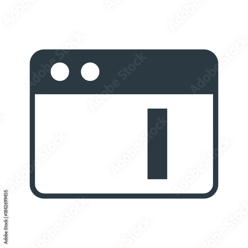 Simple web browser icon with minimalist design