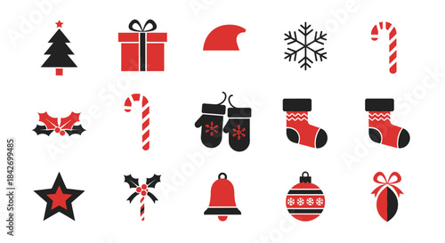 Festive Holiday Icons: A collection of charming, minimalist Christmas and holiday icons, perfect for spreading cheer. 