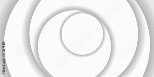 Abstract white background with circles, modern design