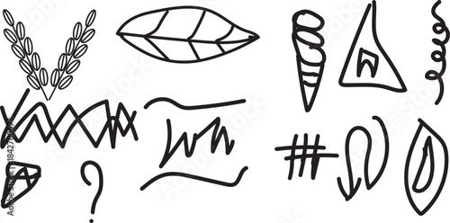 Fun sketchy doodle elements