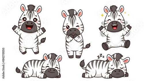 vector illustration of funny cartoon animals