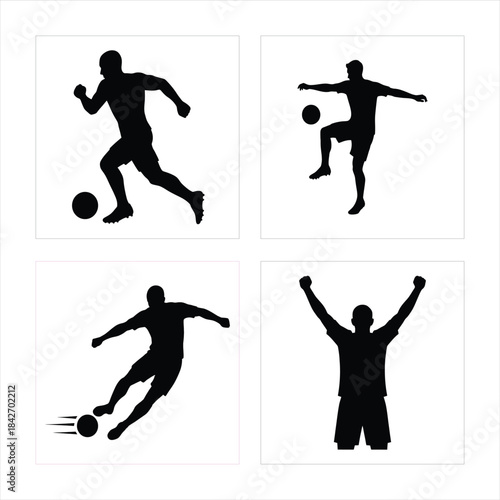 Modern Football Player Action Pose