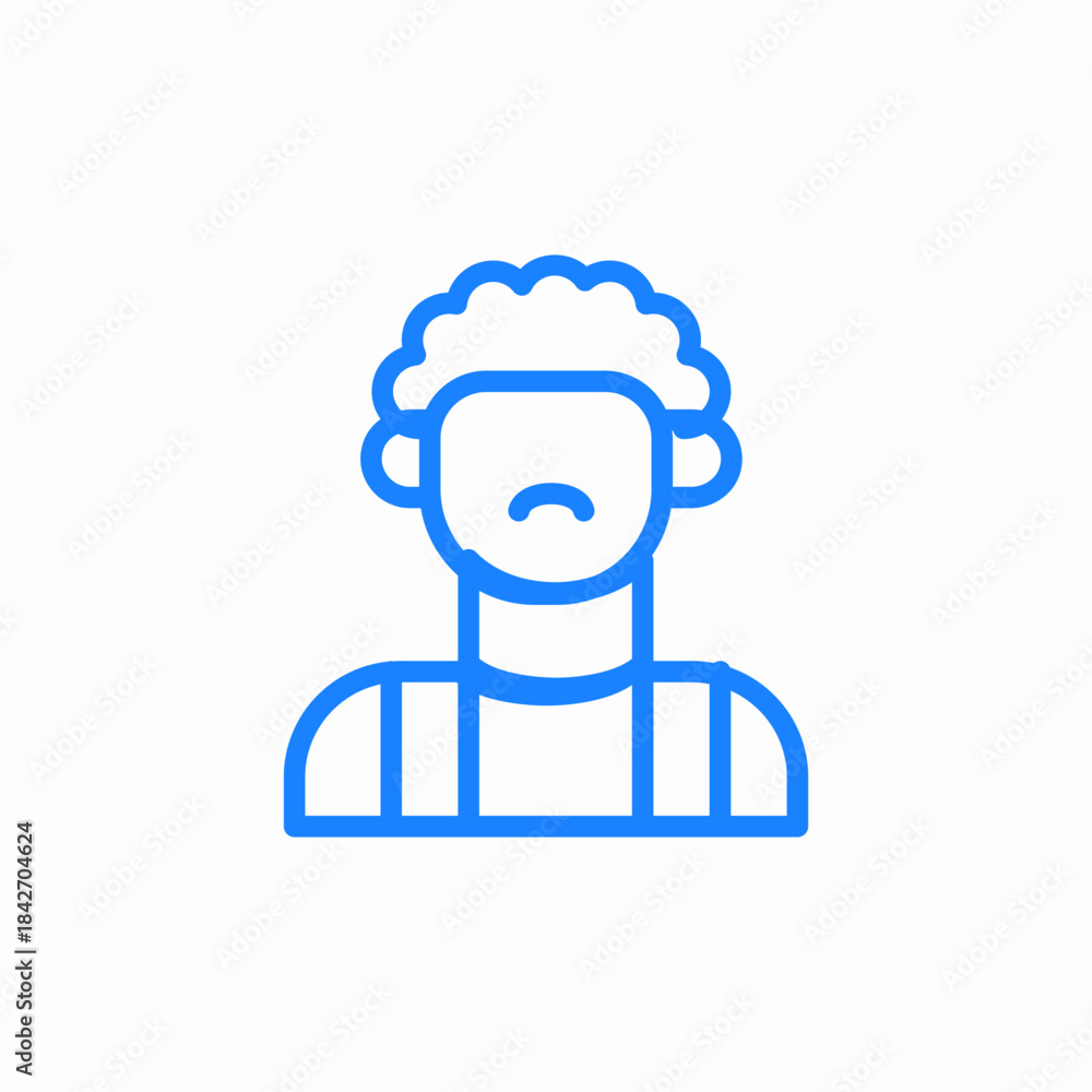 Obraz premium afro man icon sign vector