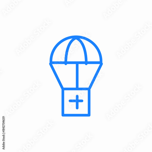 air balloon support icon sign vector