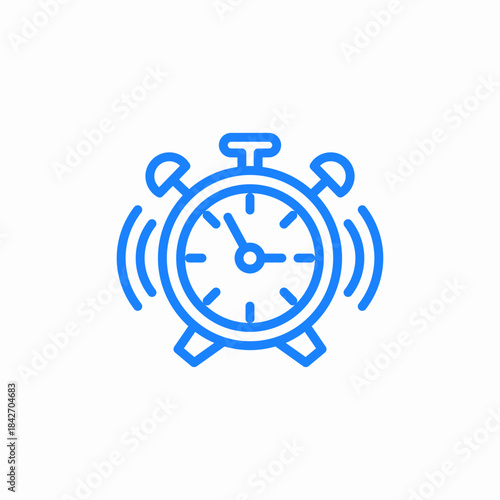 alarm clock icon sign vector
