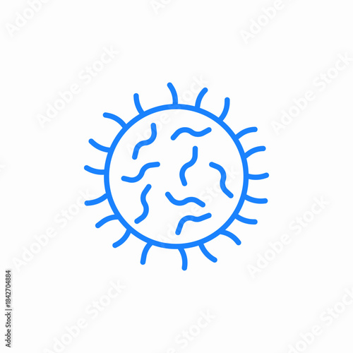 bacteria germ icon sign vector