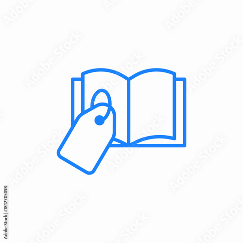 book label icon sign vector