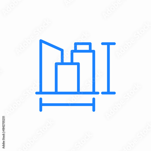 building mesurements icon sign vector