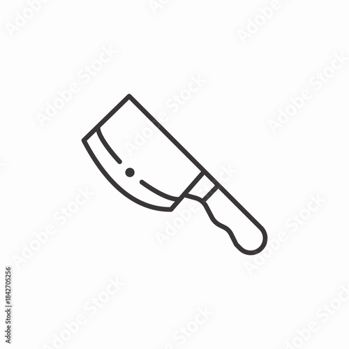 butcher cleaver icon sign vector