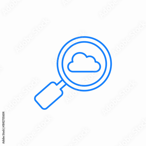 cloud inspection icon sign vector
