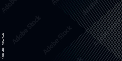 Abstract dark blue background with modern diagonal lines. Background with modern overlapping lines style for covers, brochures, certificates and presentations. EPS. 4