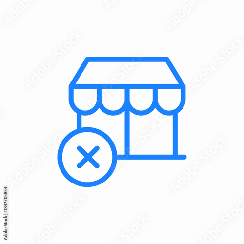 delete store icon sign vector