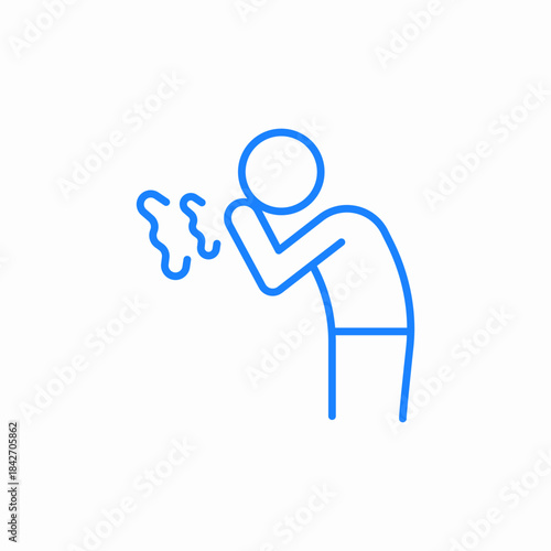 coughing person icon sign vector