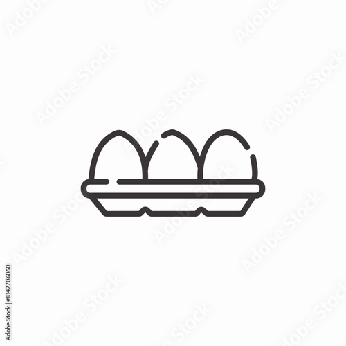 egg carton icon sign vector
