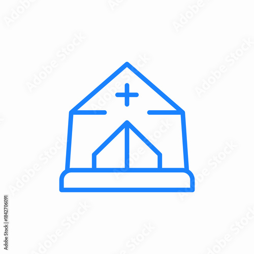 emergency shelter icon sign vector