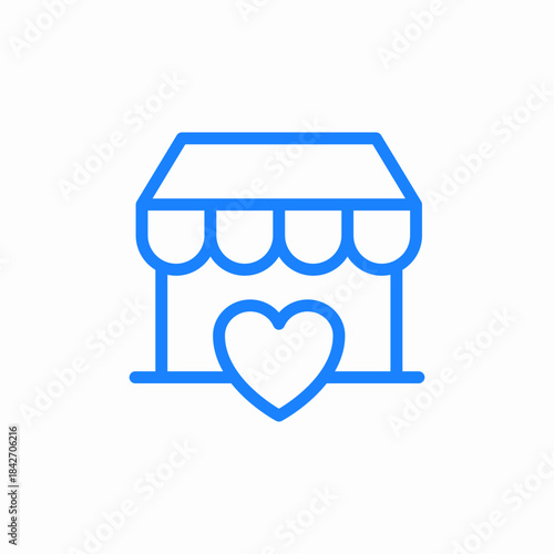 favorite shop icon sign vector