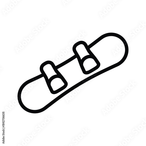 Snowboard icon on white background