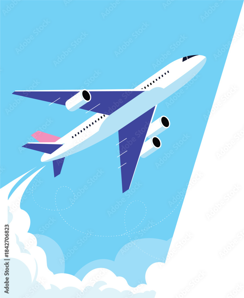 Obraz premium Businessman with briefcase and airplane, international travel and global business concept.