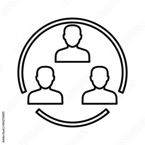 Group of people icon representing teamwork and collaboration