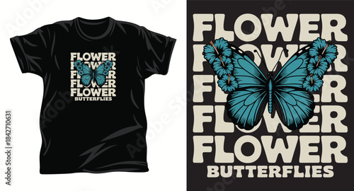 Flower graphic vector t shirt design print