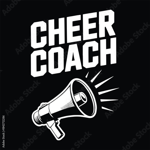 Cheer Coach Icon With Megaphone Graphic