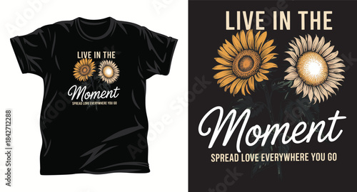 Flower graphic vector t shirt design print