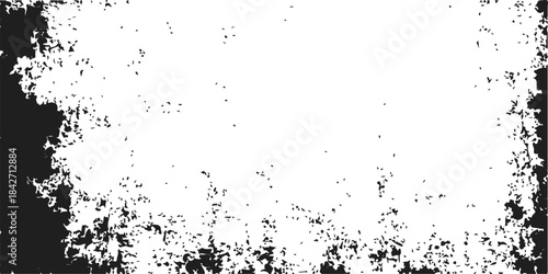Abstract grunge background texture with paint splatters, ink drops, and a dirty vector frame illustration