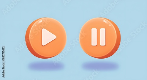 Play and Pause Button Concepts for Music or Video Applications