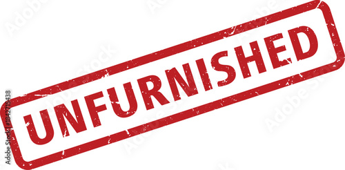 Red Grunge Unfurnished Rubber Stamp Illustration on White Background Isolated Object