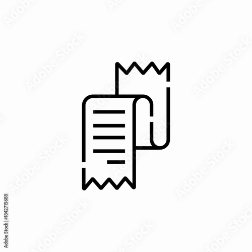 check bill icon sign vector