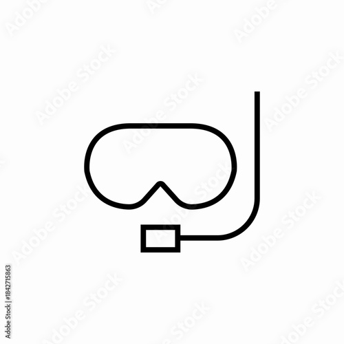 diving mask icon sign vector