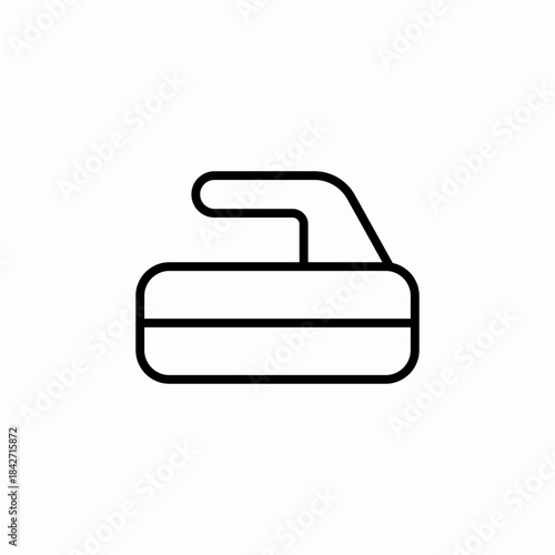 curling stone icon sign vector
