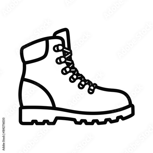 Simple line drawing of a boot