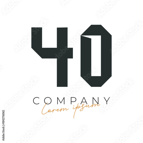 40 Year anniversary classic logo template design