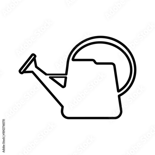 Simple line drawing of a watering can