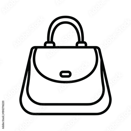 Simple handbag icon illustration