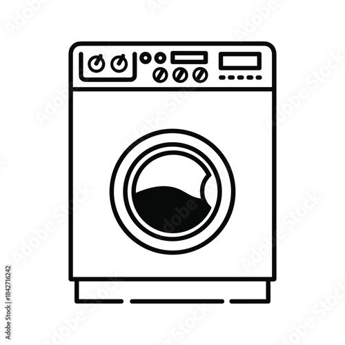 Front loading washing machine icon