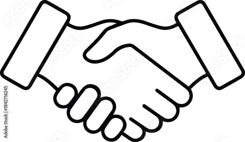 Handshake Icon for Business Partnership and Agreement